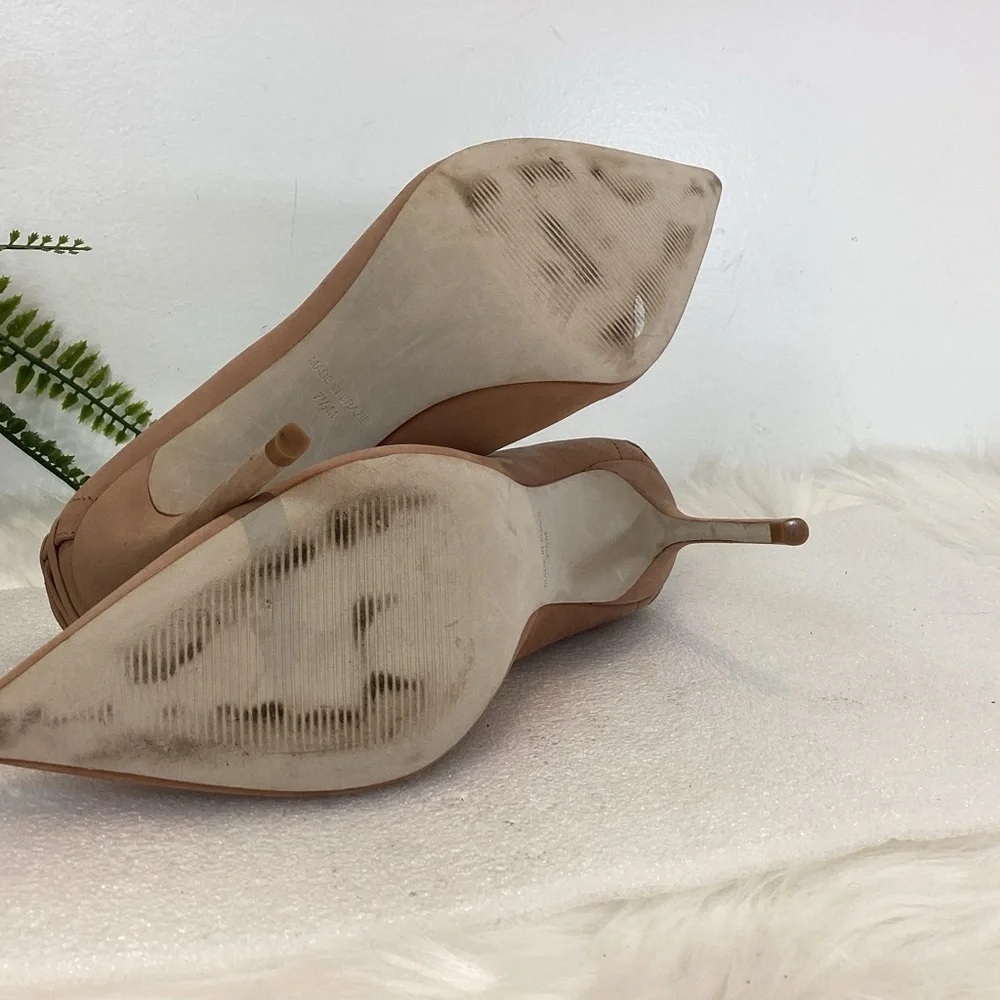 Steve Madden Nude Suede Pointed-Toe Stiletto Pumps